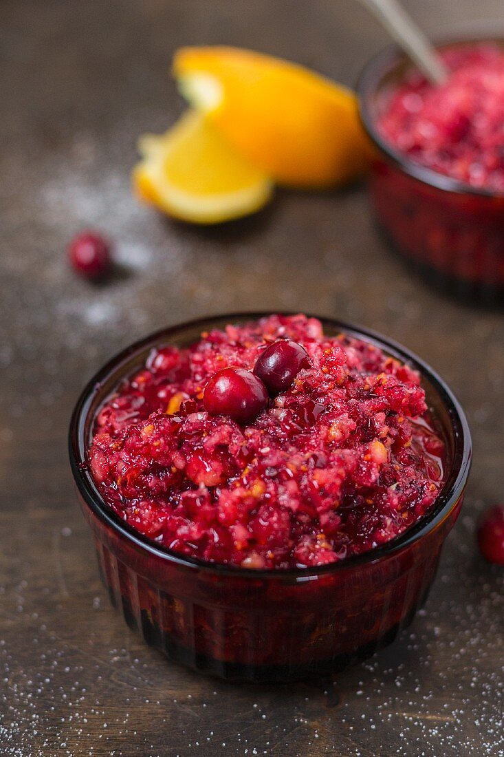Cranberry relish with oranges