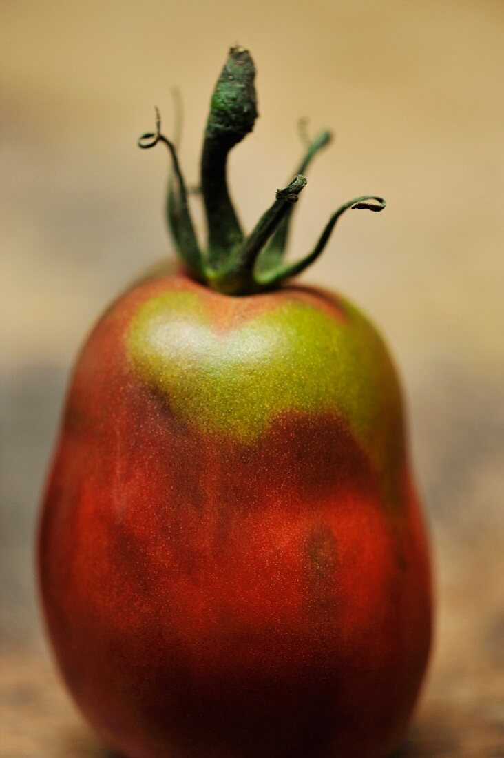 A Heritage tomato, close-up