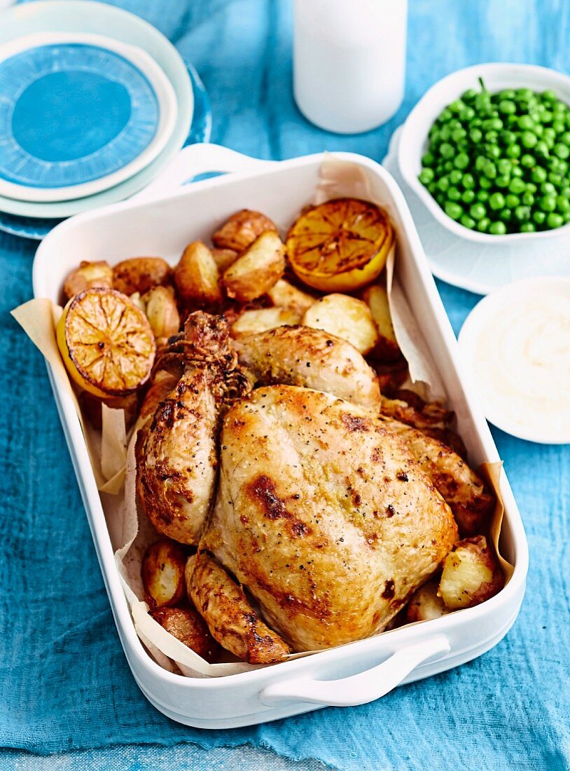 Lemon roast chicken