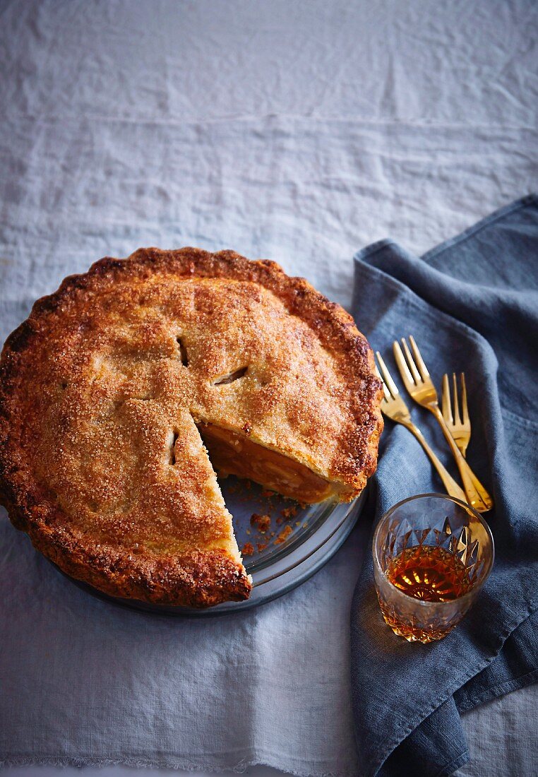 Gedeckter Apfelkuchen