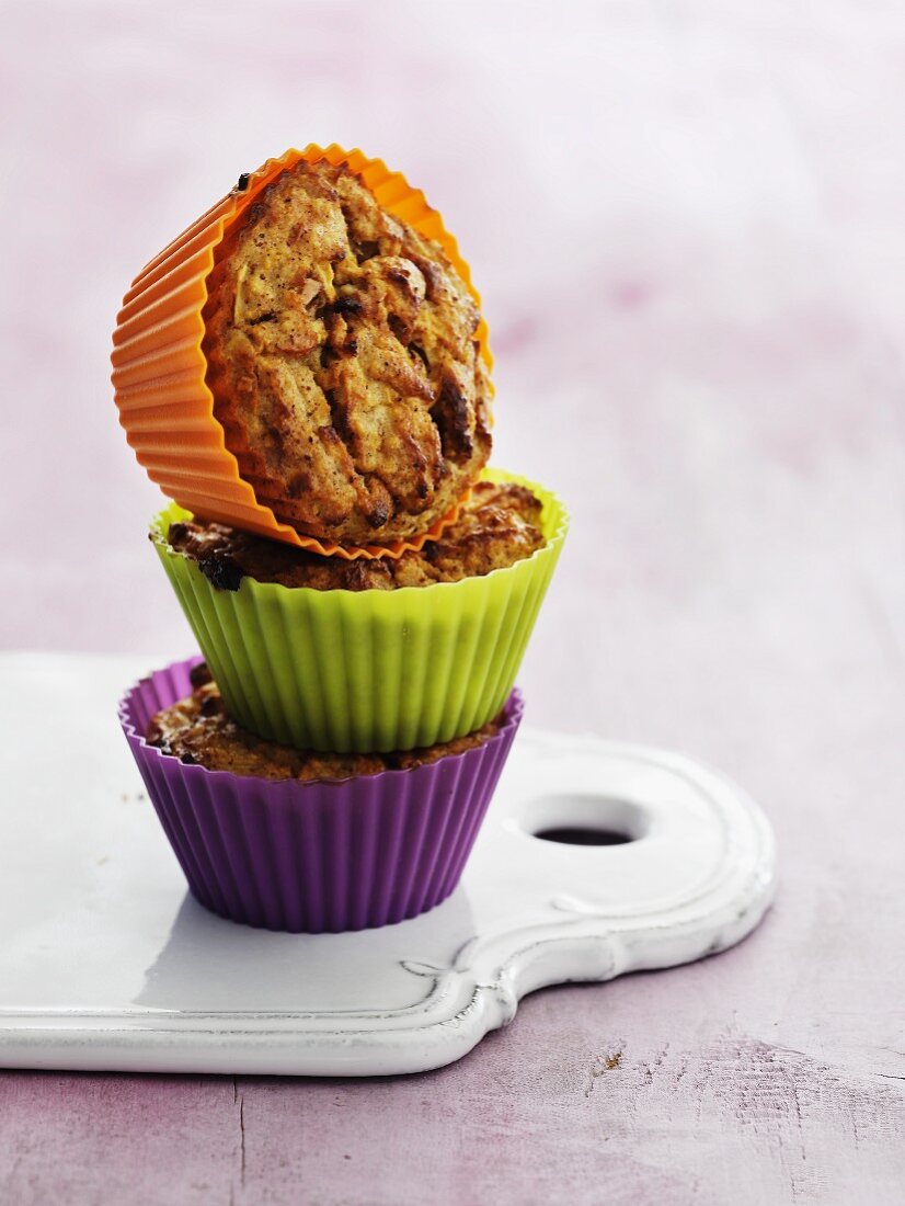 Carrots muffins with nuts and cinnamon
