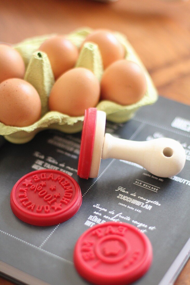 Eggs with a biscuit stamp