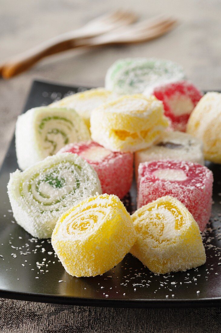 Turkish Delight with grated coconut