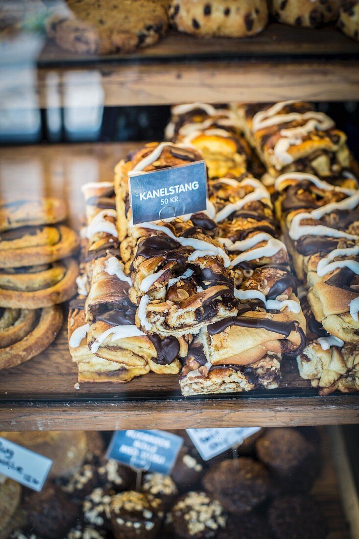 Cinnamon buns at the Torvehallerne market in Copenhagen