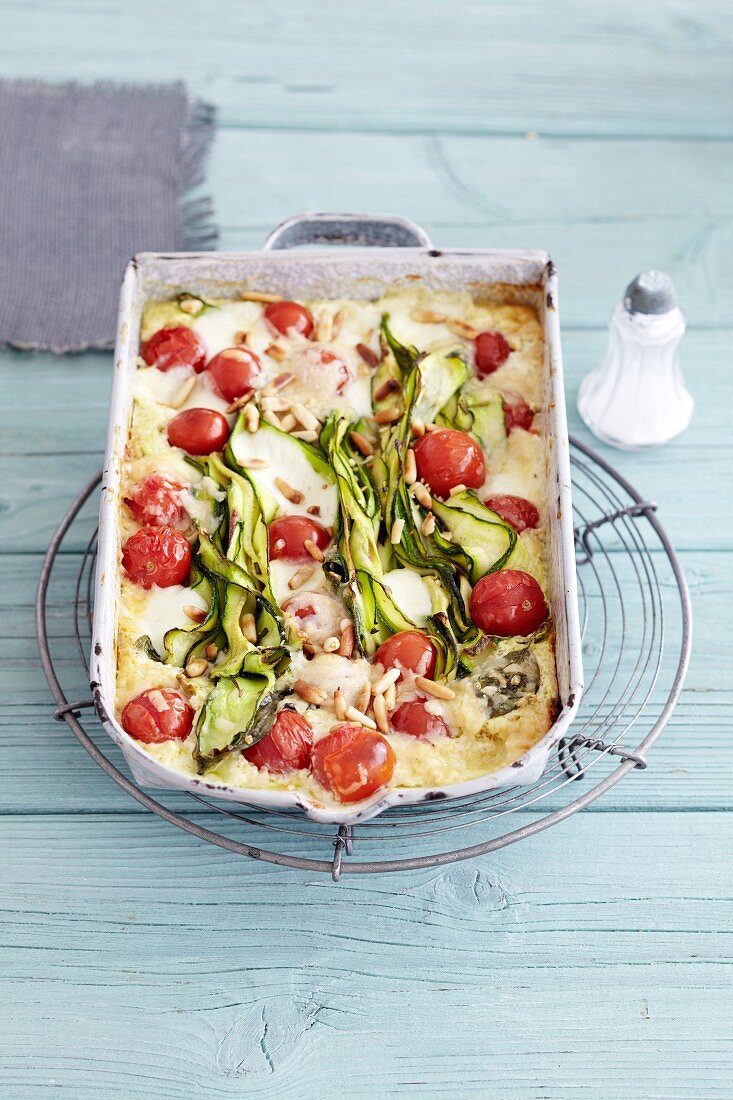 A ricotta and quinoa bake with vegetables