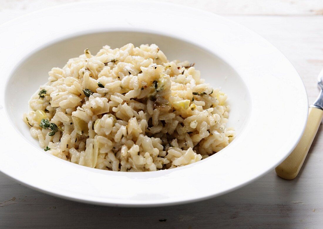 Hähnchen-Risotto mit Kräutern