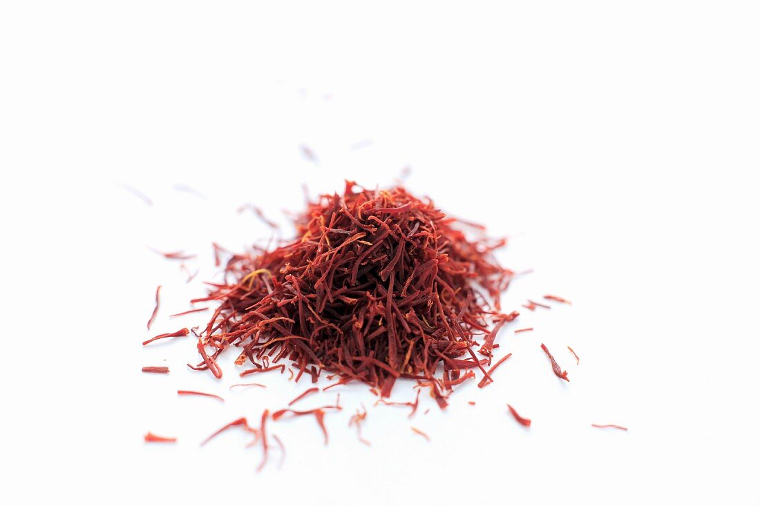 A heap of saffron threads