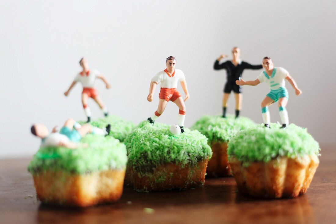 Cupcakes mit Fussballspielern