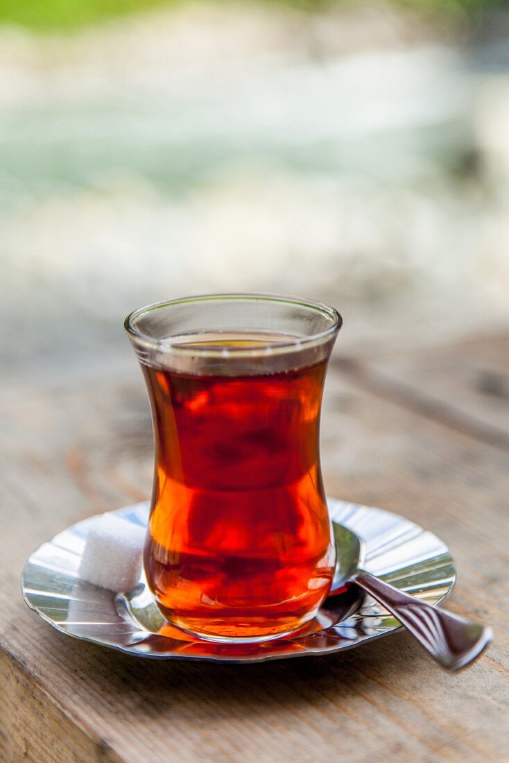 Tea in a typical Turkish tea glass