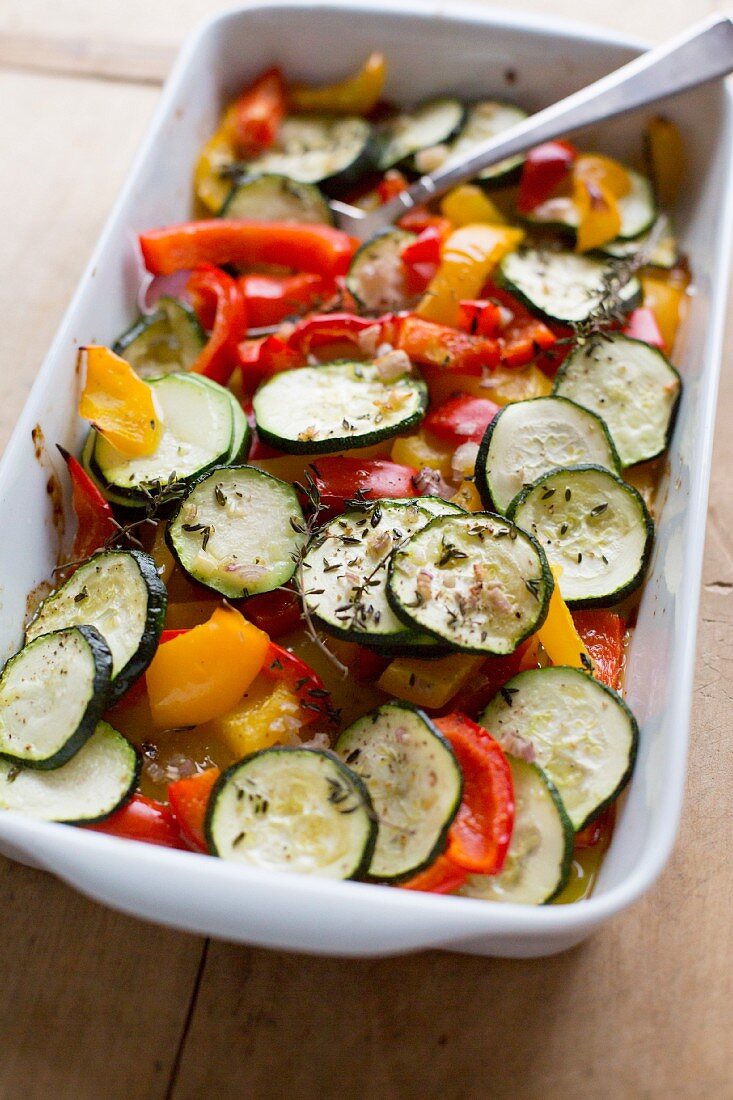 Grilled vegetables with thyme