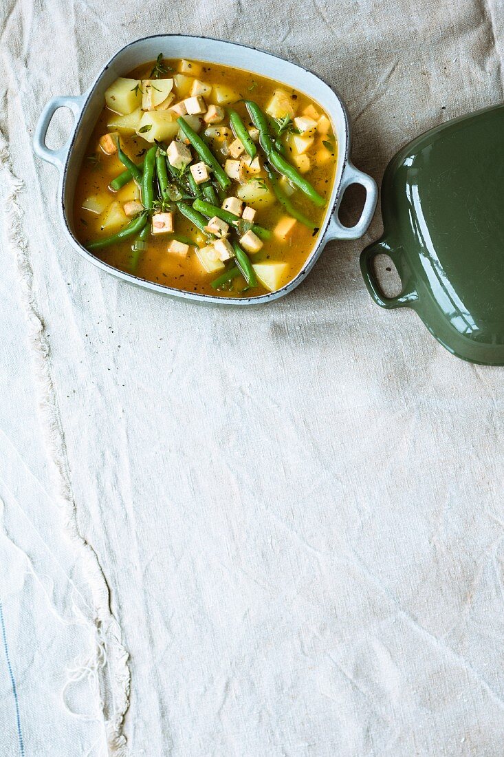 Bean and tofu stew with potatoes