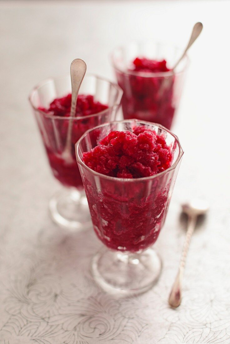 Prosecco-Johannisbeer-Granita