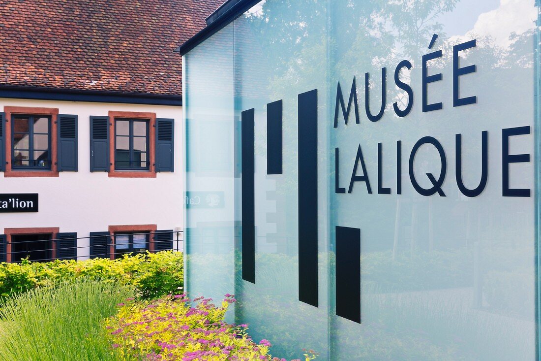 Entrance to the Museum Lalique in Wingen-sur-Moder, Alsace