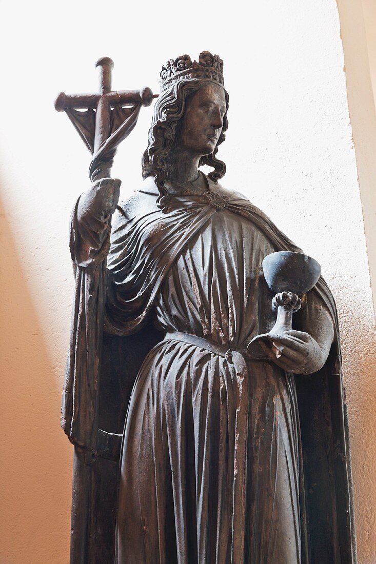 Le Ecclesia, an original figure from the cathedral in the Louvre Museum, Notre-Dame
