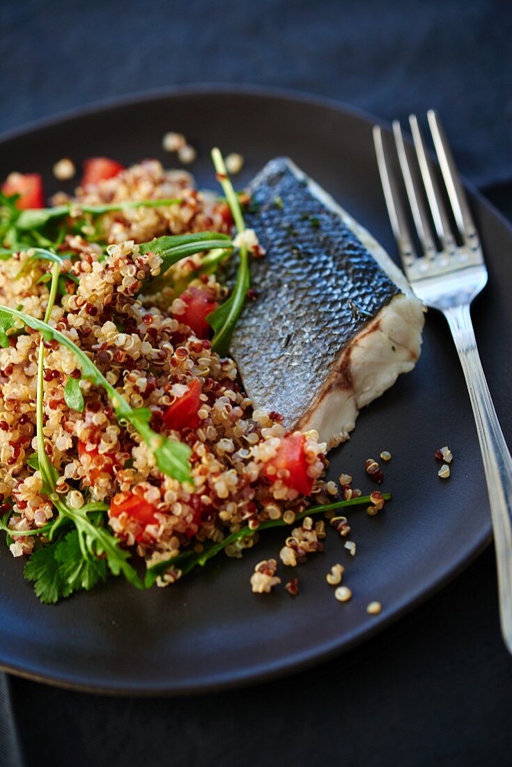 Branzini fillet with quinoa