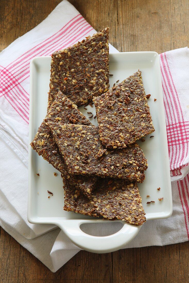 Gluten-free bread with flax seeds and Parmesan cheese