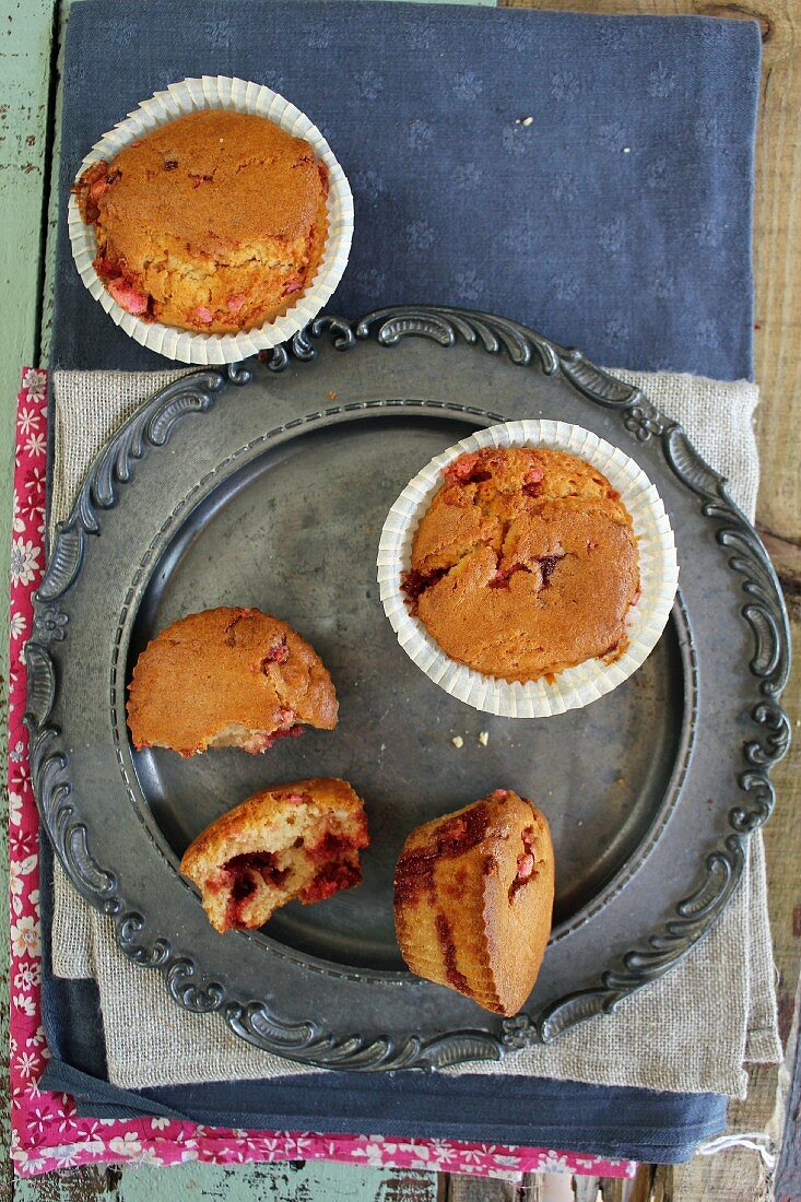 Muffins mit Himbeeren