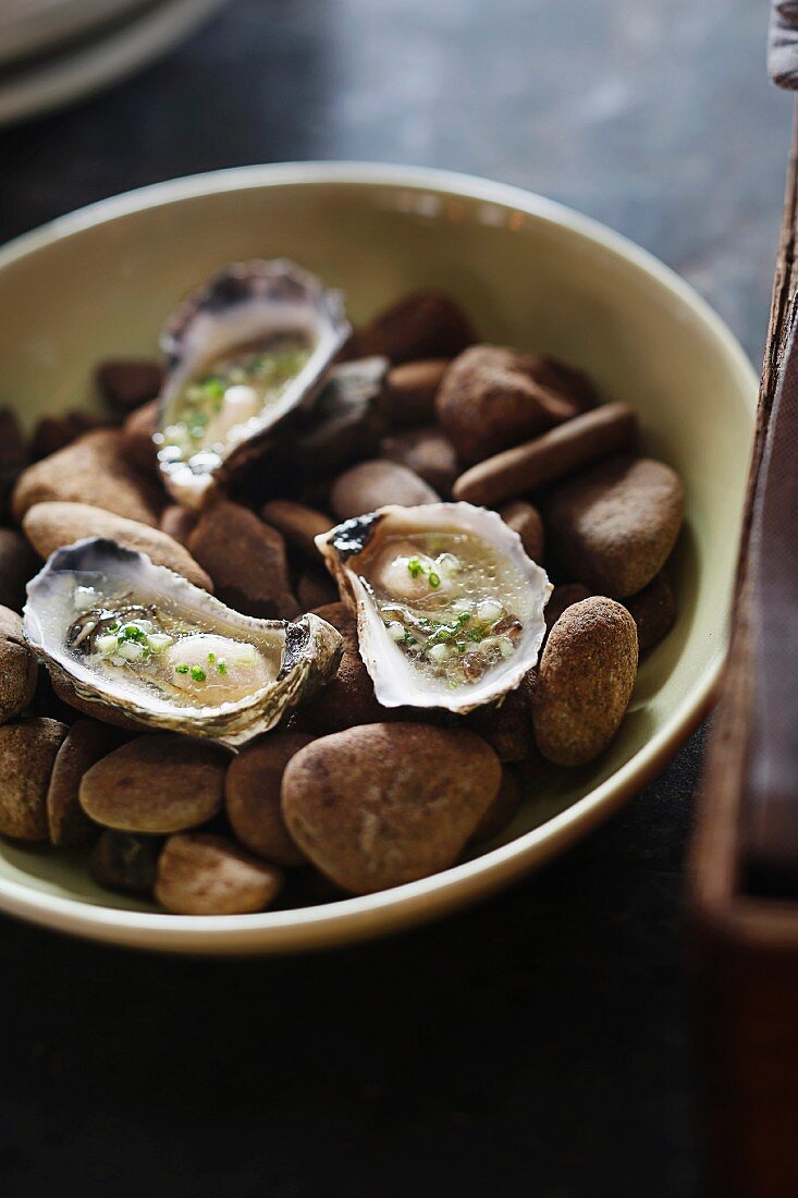 Oysters in a the 'Nomad' restaurant, Sydney