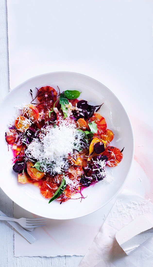 Roast beetroot and blood orange salad