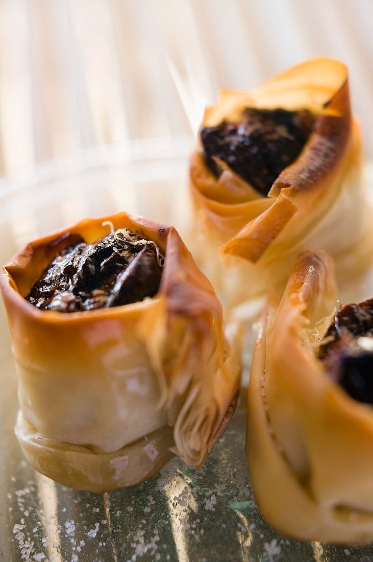 Dates in filo pastry