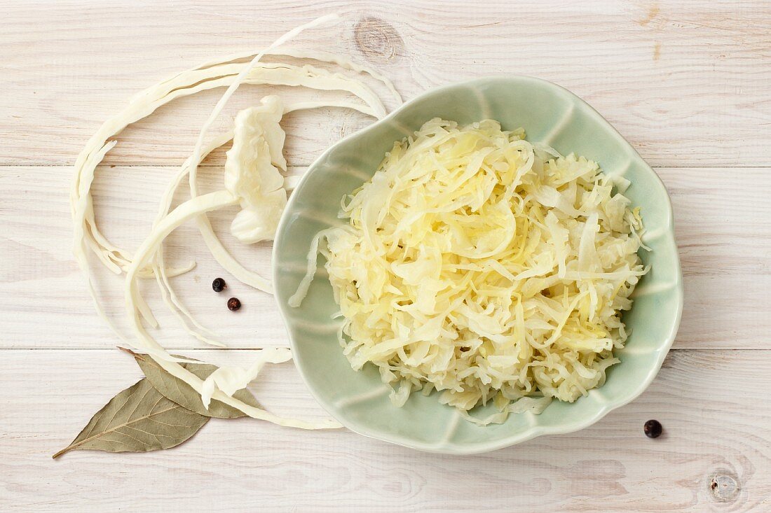 Sauerkraut in a small dish