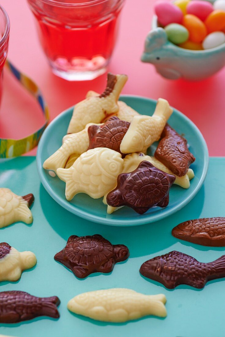Chocolate fish and turtle for Easter