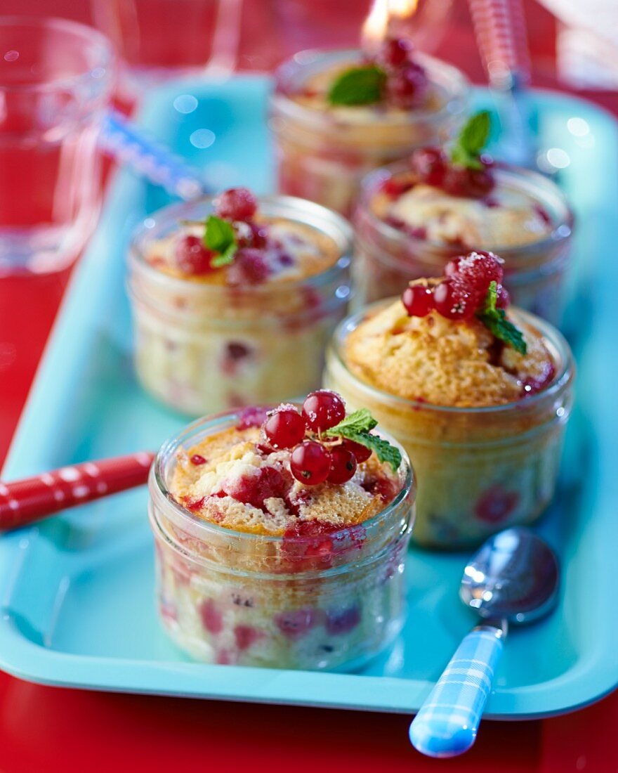Mini clafoutis with red berries