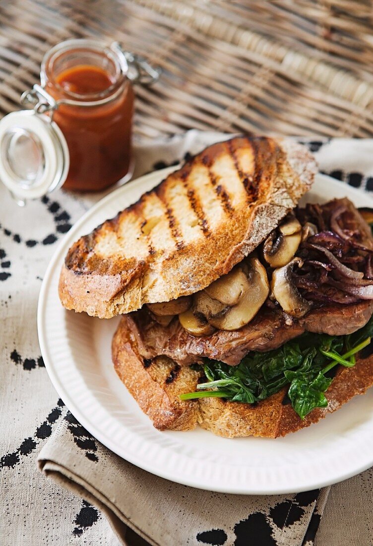 Classic steak sandwich