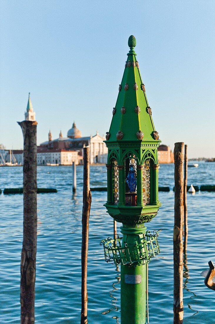 A small green tower at St Mark's Square, Venice