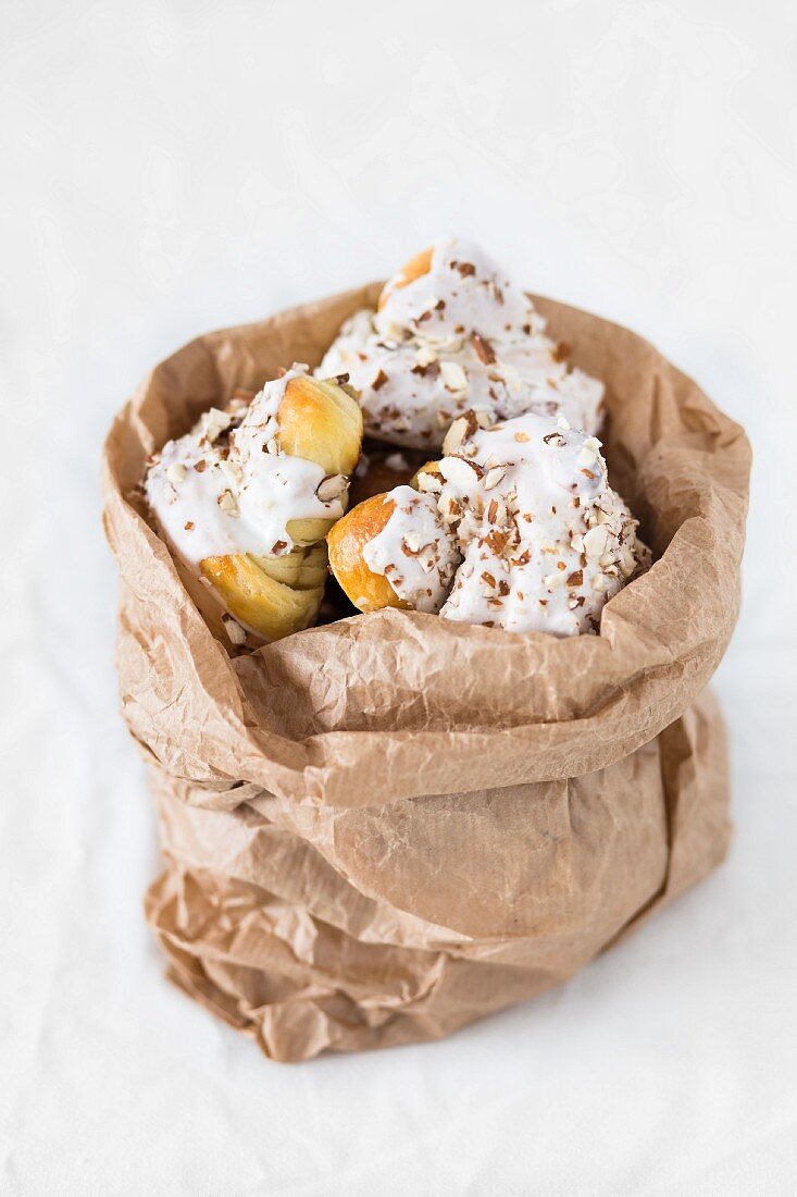 Rogale Swietomarcinskie (stuffed croissants for St. Martin's Day, Poland)