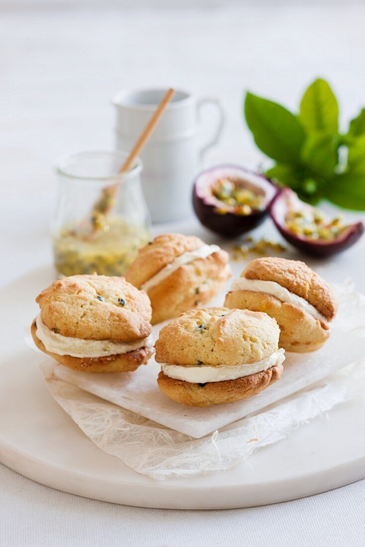 Passion fruit whoopie pies