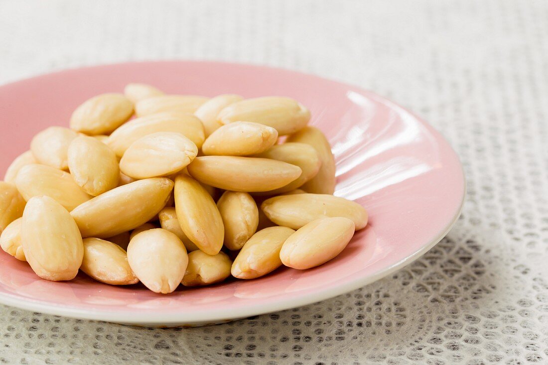 A plate of almonds