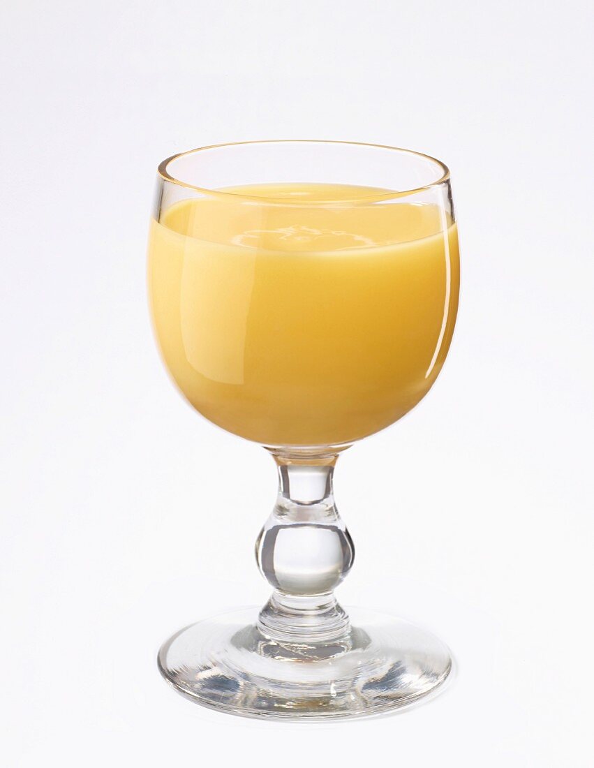 A glass of egg liqueur
