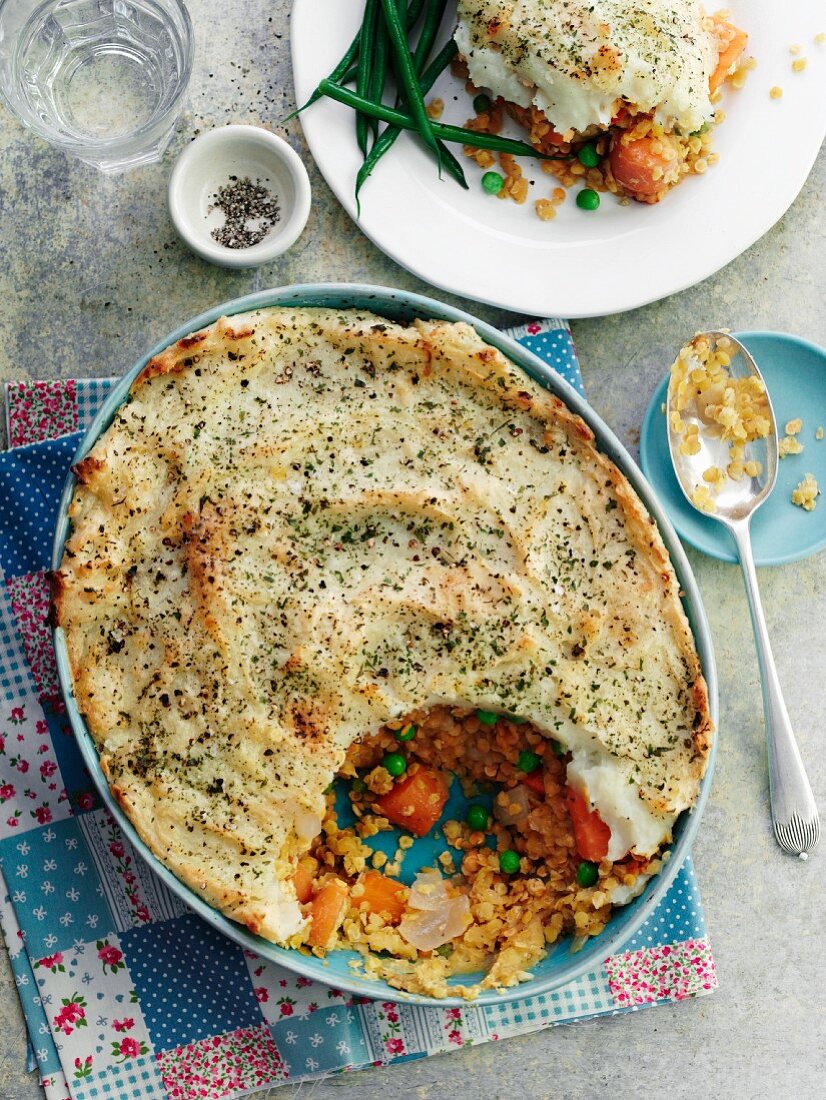 Shepherd's pie with lentils (England)