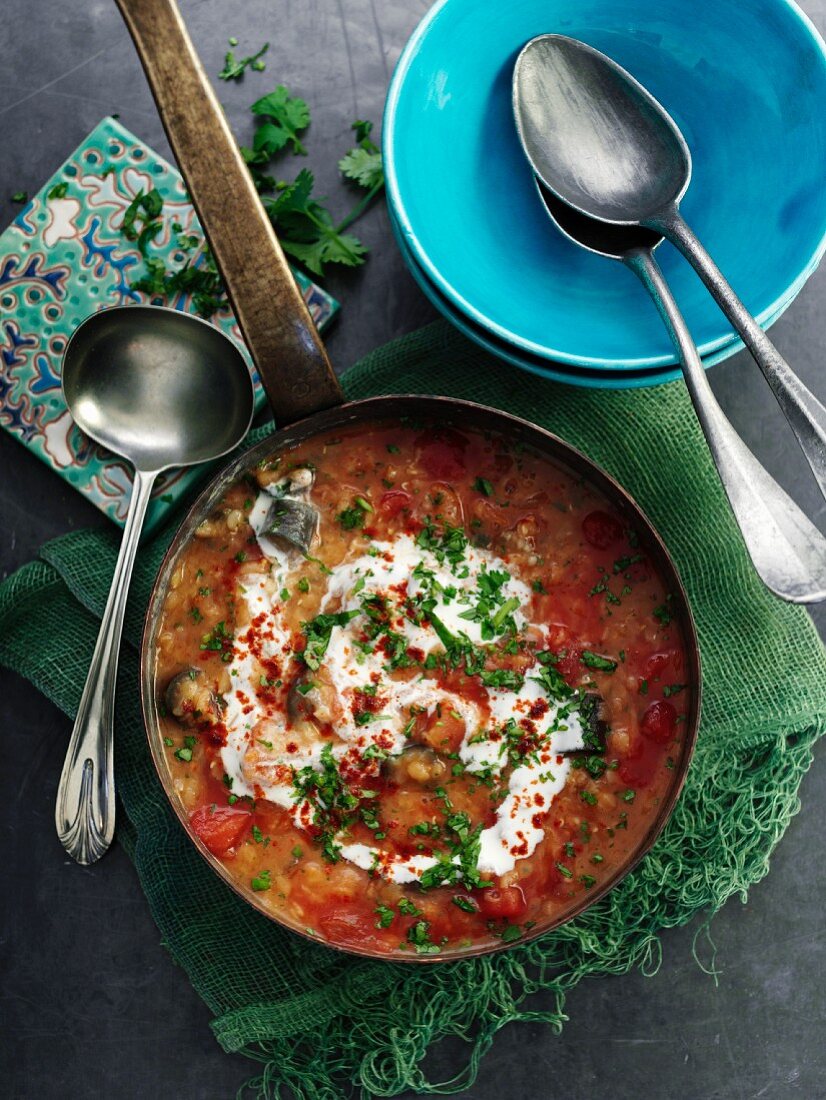 Spicy lentil soup from the Middle East