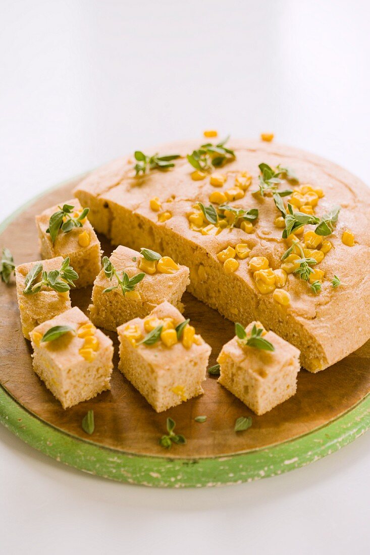 Cornbread mit Thymian (Maisbrot, USA)