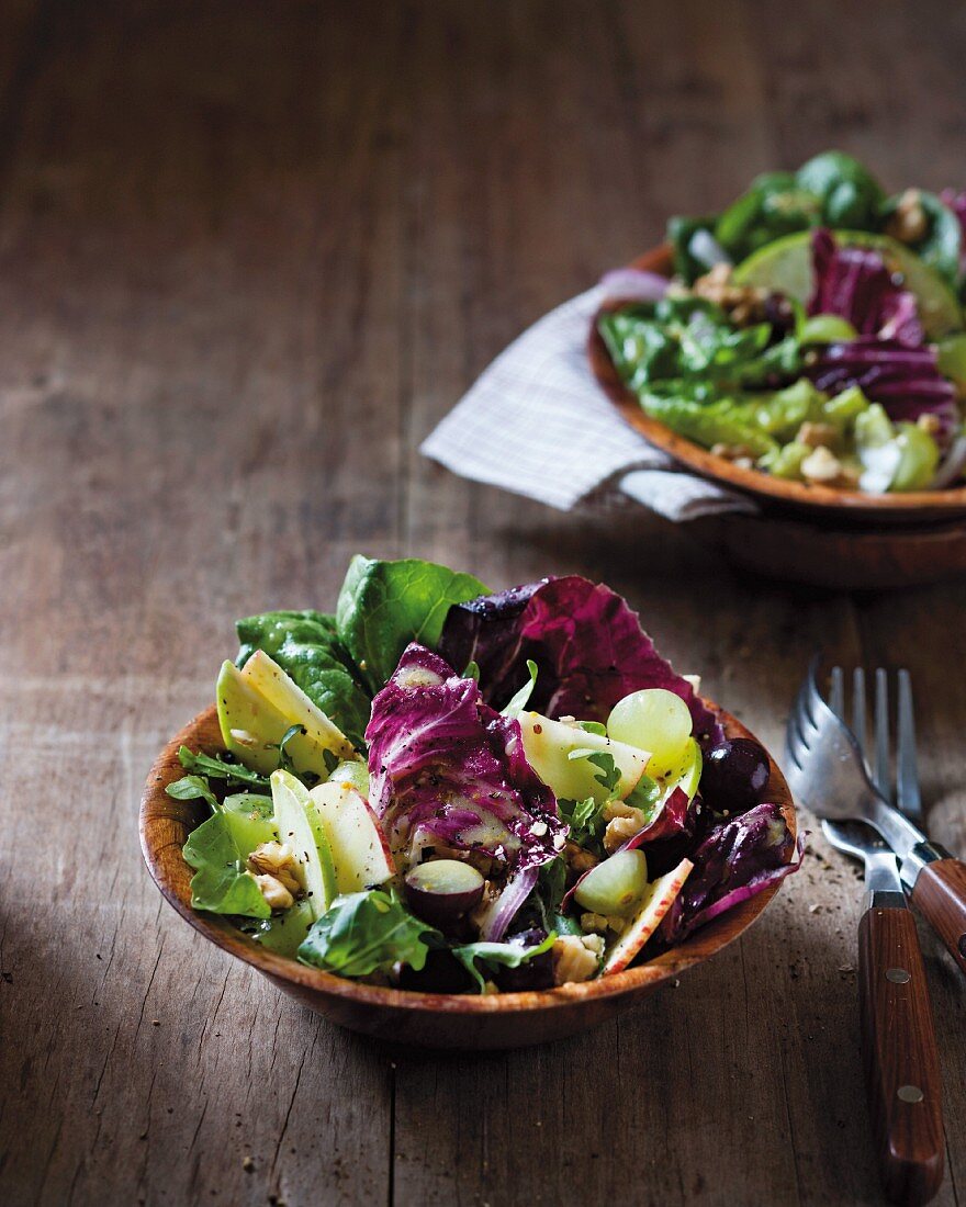 Waldorf salad with radicchio