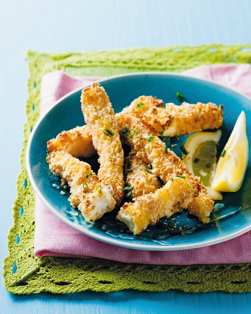 Crispy squid fish fingers