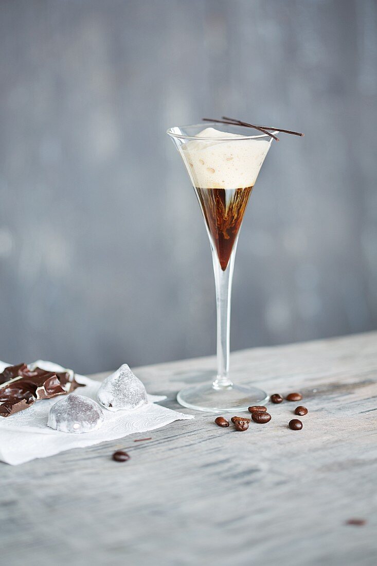 A chocolate cocktail