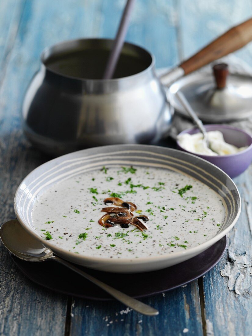 Sahnige Pilzcremesuppe