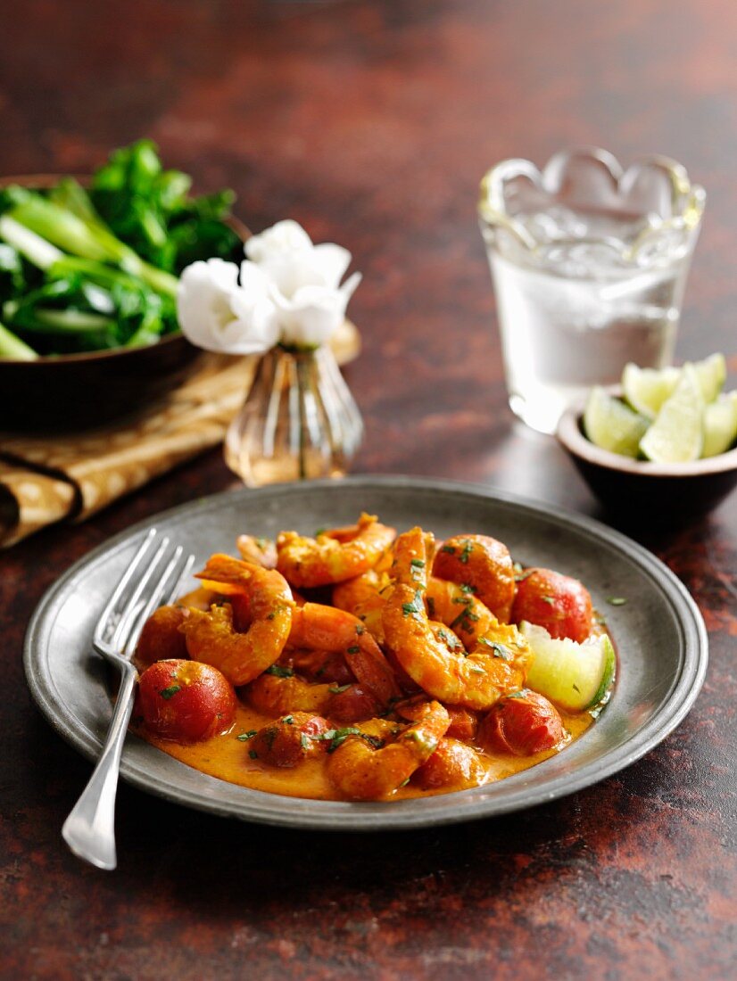 Southern Indian prawn curry