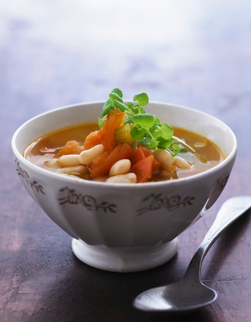 Minestrone mit weissen Bohnen