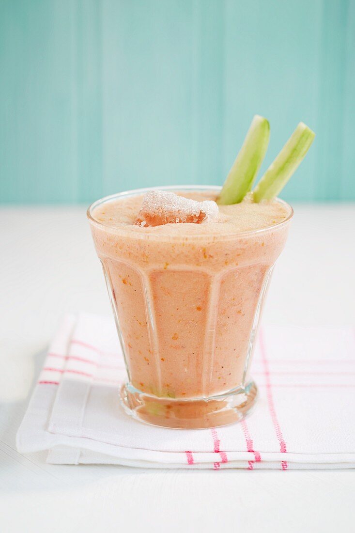 A celery and watermelon smoothie