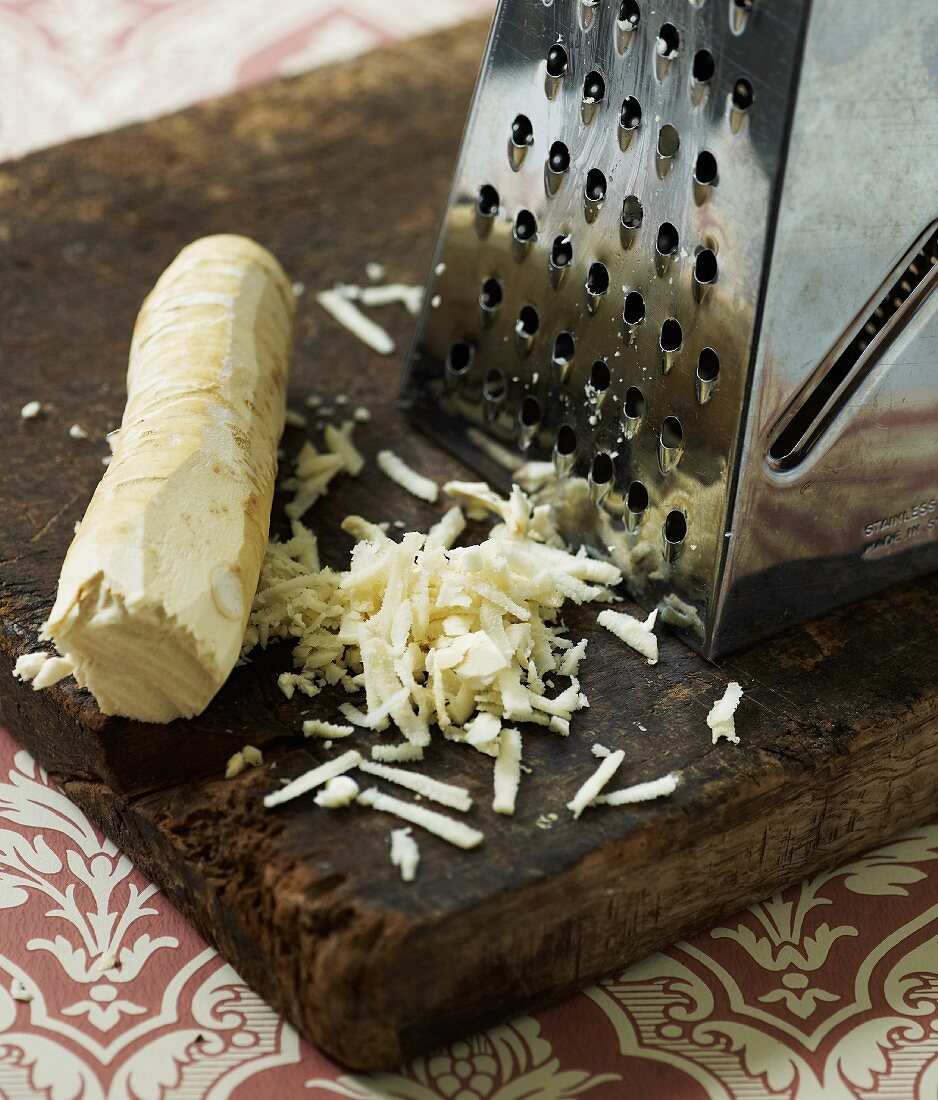 Horseradish and a grater