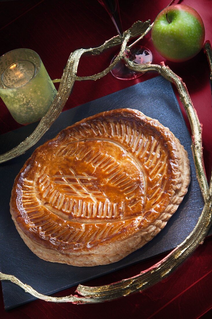 Galette des Rois with an apple filling