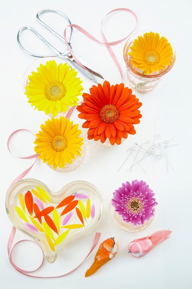 Crafting with gerbera daisies