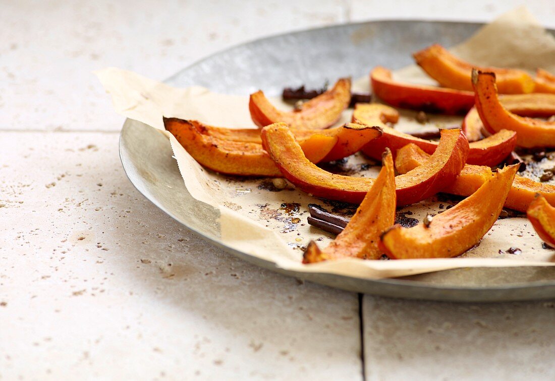 Oven-roasted Hokkaido pumpkin