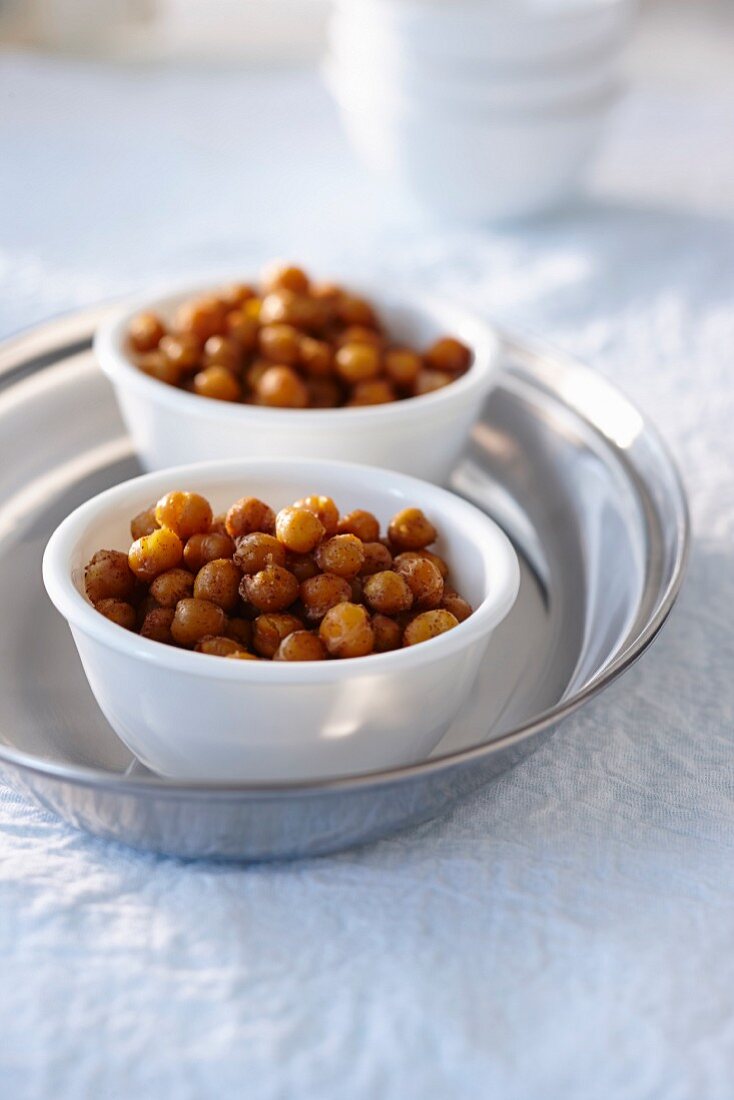 Spicy chickpea snack