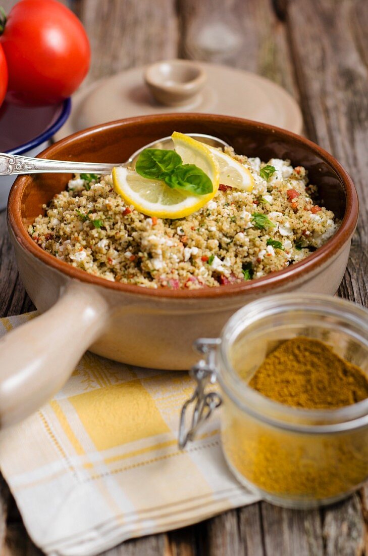 Tabbouleh with sheep's cheese