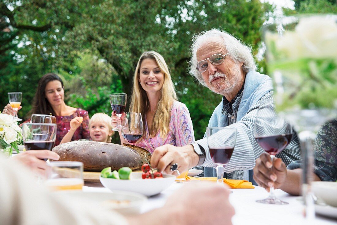 People at a garden party